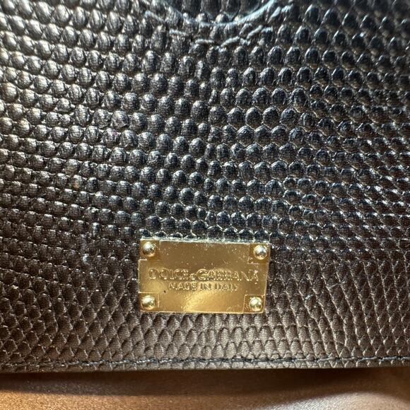 Dolce & Gabanna Velvet Bag Miss Sicily Runway purse Rare 2016 Lizard Metal D&G - Picture 15 of 16